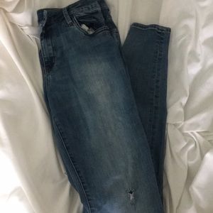 High waist skinny jeans